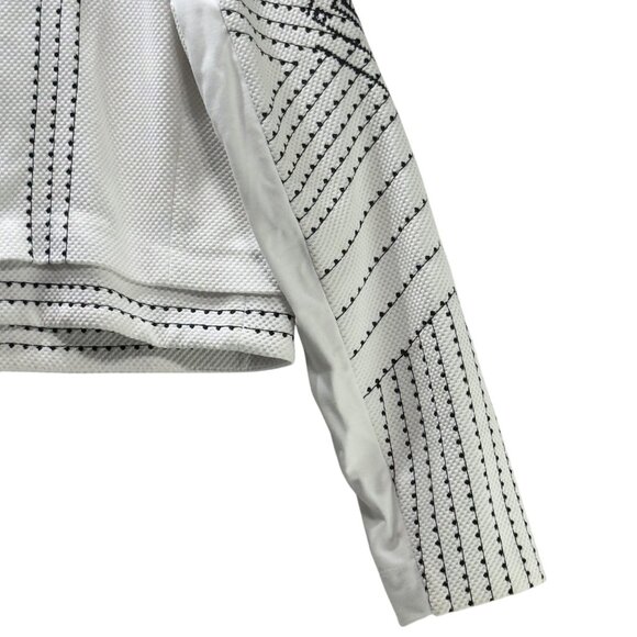 Nygard Womens Aztec Pattern White & Black Cropped Jacket Size L - Picture 8 of 11